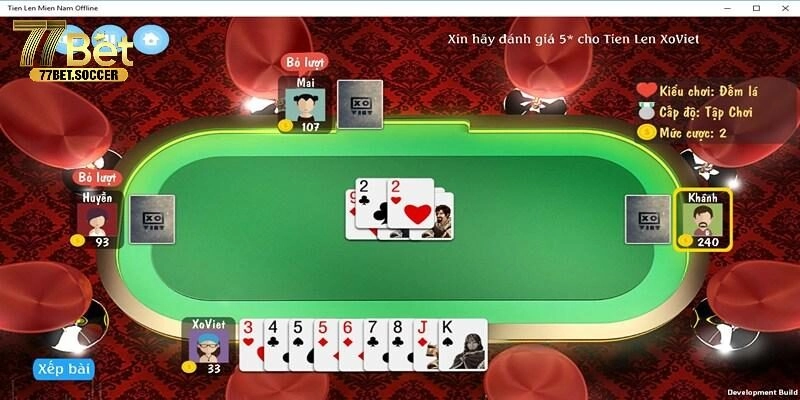 Quy tắc đánh bài tiến lên 77bet